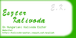 eszter kalivoda business card